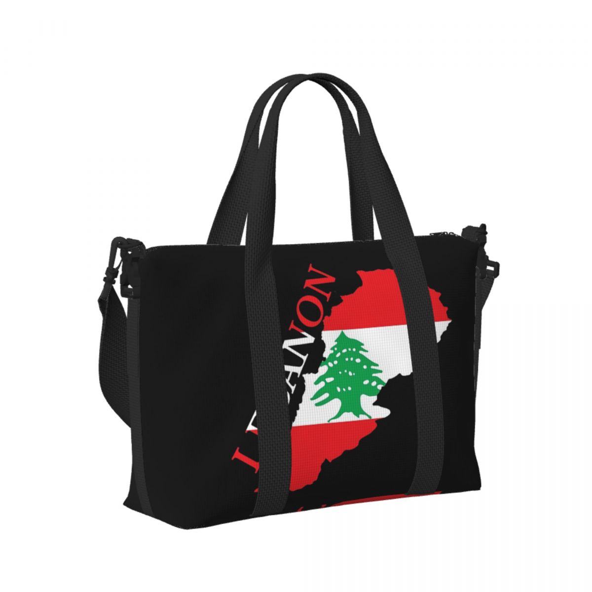 Women Bags Lebanon - مخصص لبنان العلم خريطة الشاطئ حقيبة