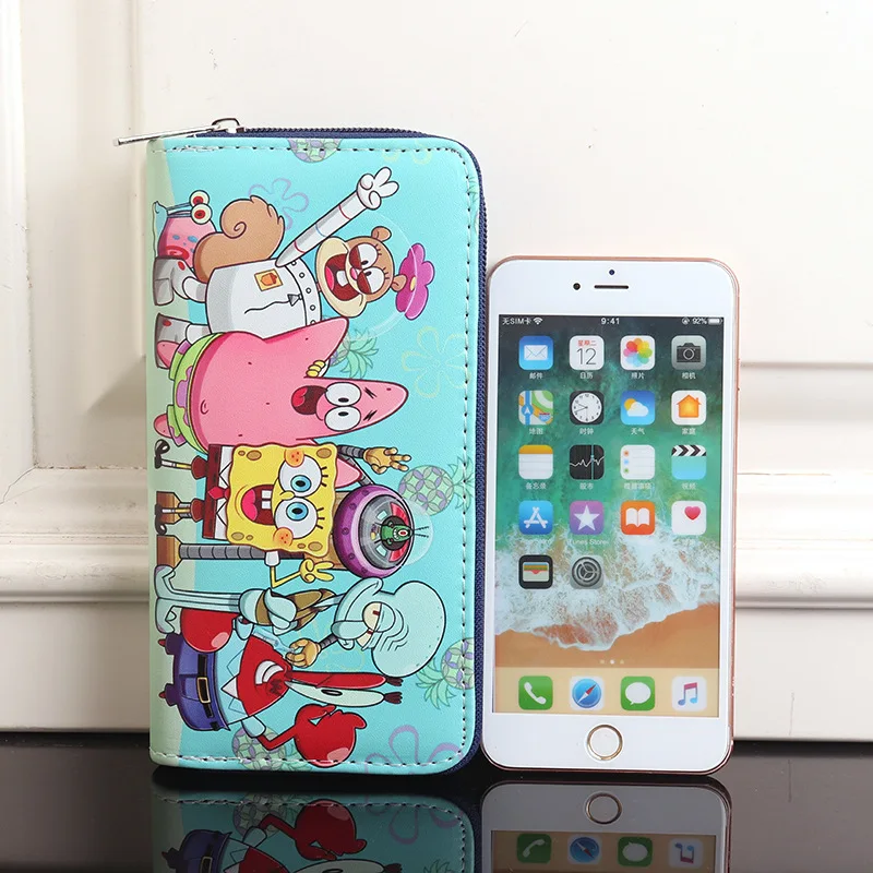 Women Bags Purses - محفظة طويلة جديدة بتصميم سبونج بوب