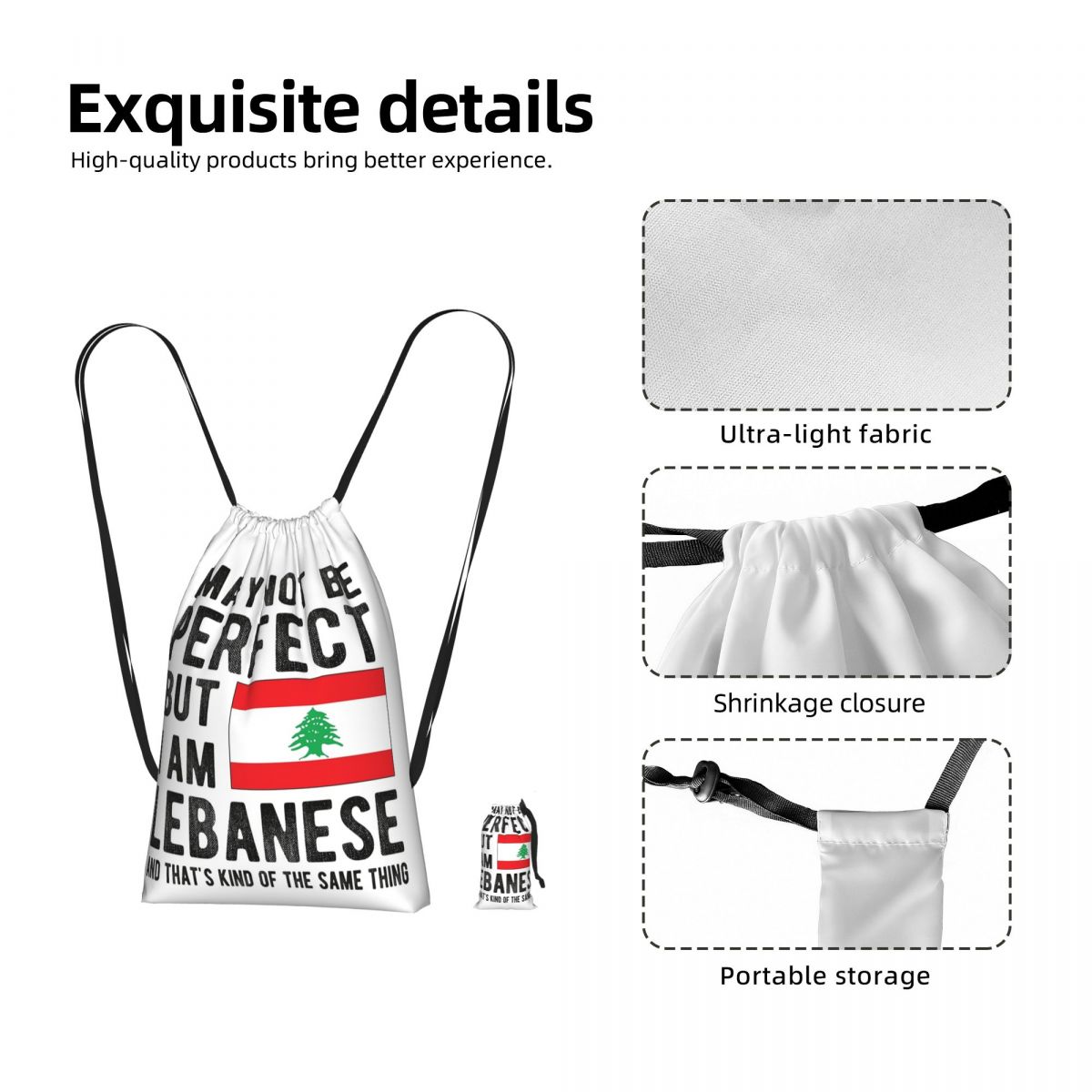حقيبة ظهر برباط بتصميم علم لبن - مراجعة Women Bags Lebanon وسعره
