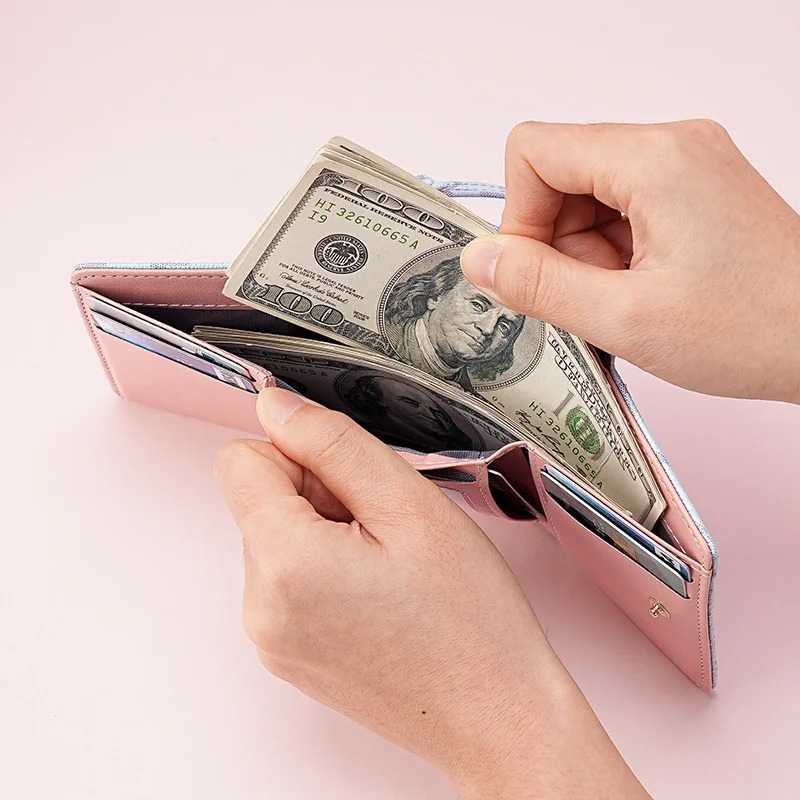 محفظة بثلاثة أقسام بسحاب مع نق - مراجعة Women Bags Purses وسعره