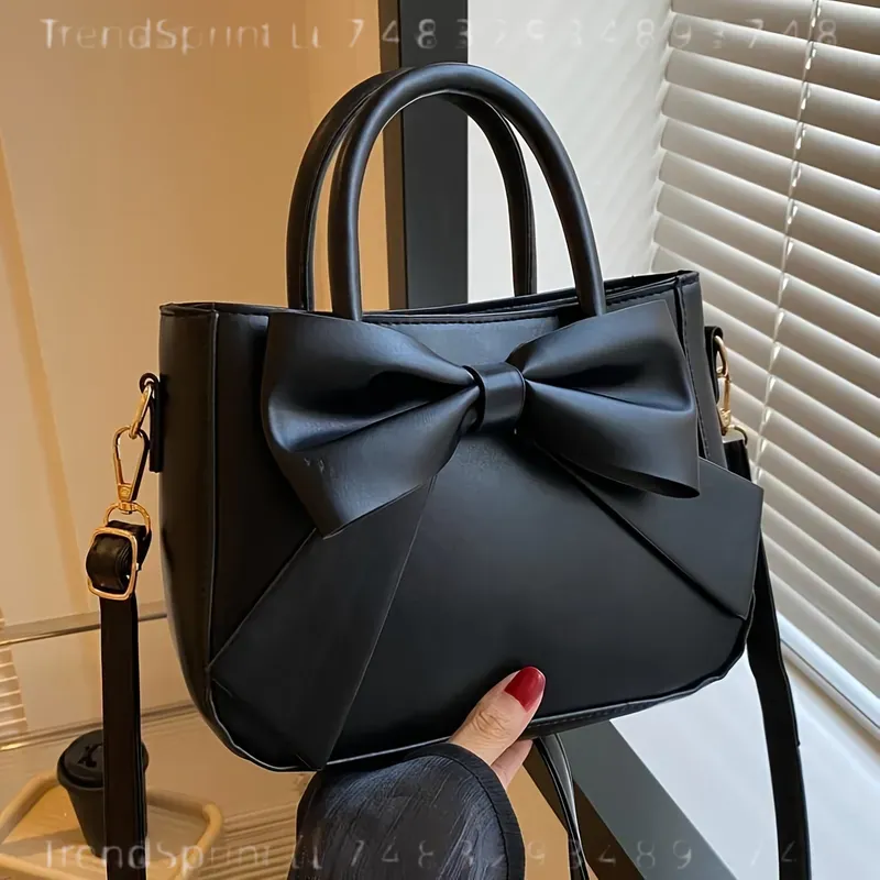 حقيبة يد أنيقة سوداء بفيونكة ل - مراجعة Women Bags For Work وسعره