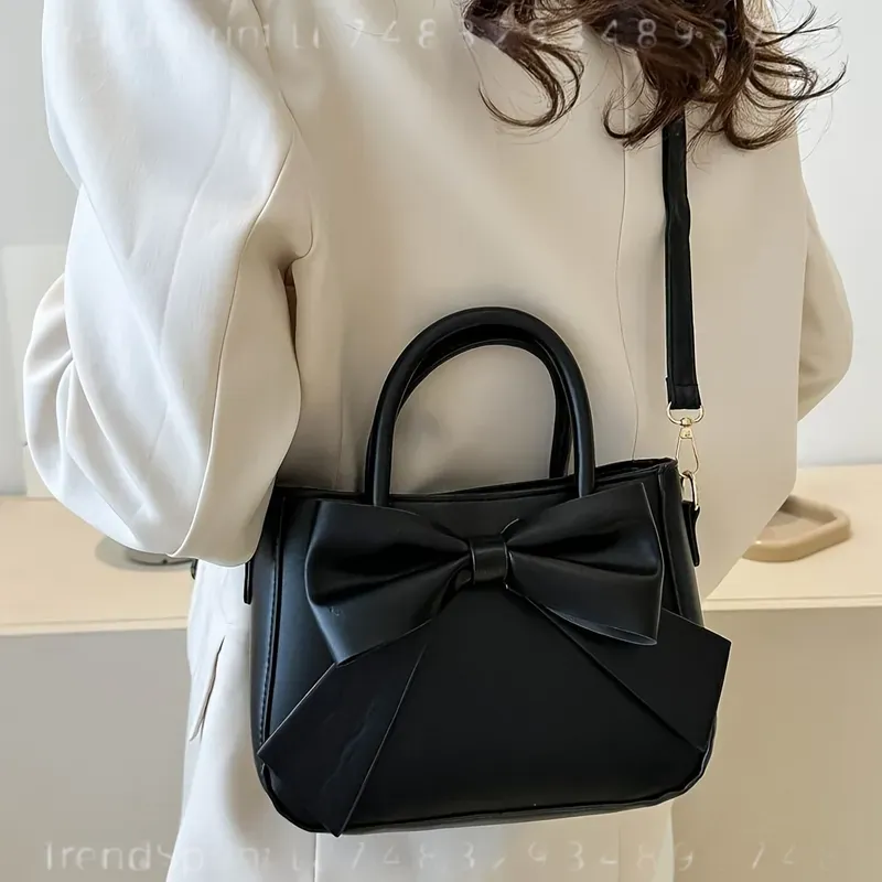 حقيبة يد أنيقة سوداء بفيونكة ل - مراجعة Women Bags For Work وسعره