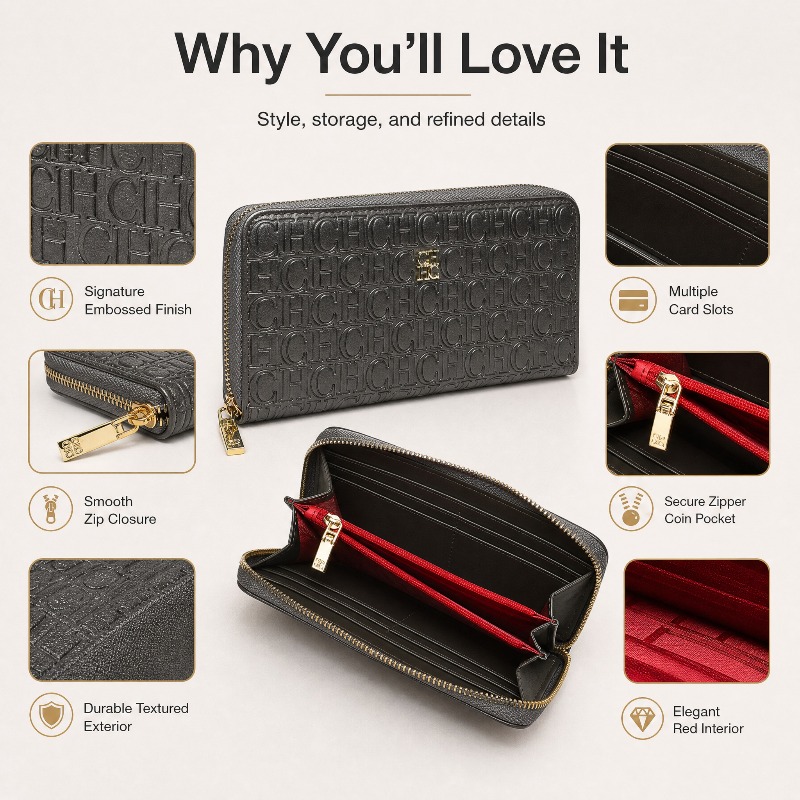 محفظة طويلة جديدة للجنسين من C - مراجعة Women Bags Rack وسعره