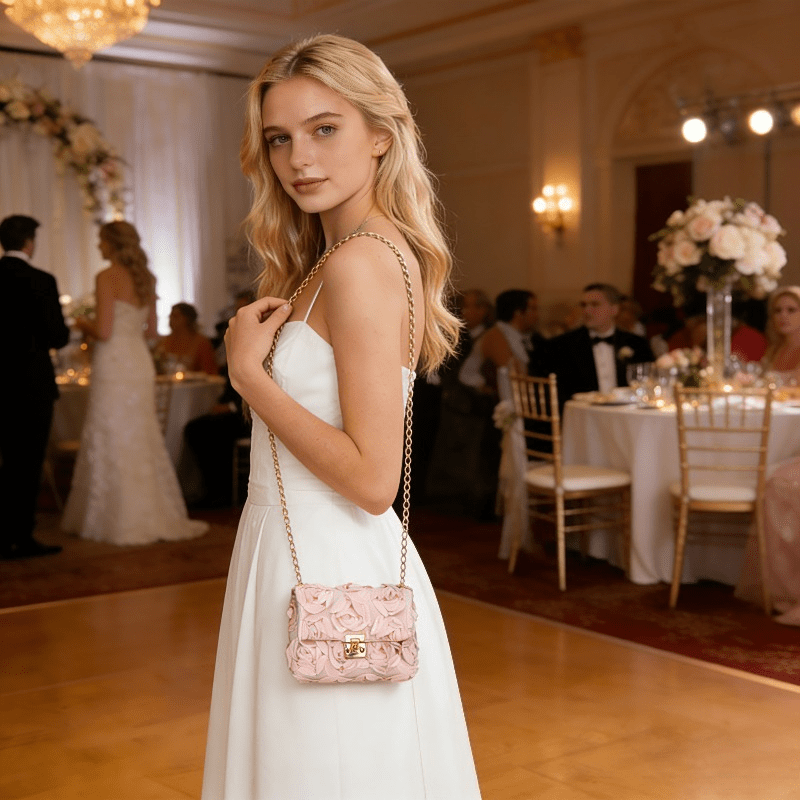حقيبة سهرة ساتان بتصميم وردة ث - مراجعة Women Bags Sale وسعره